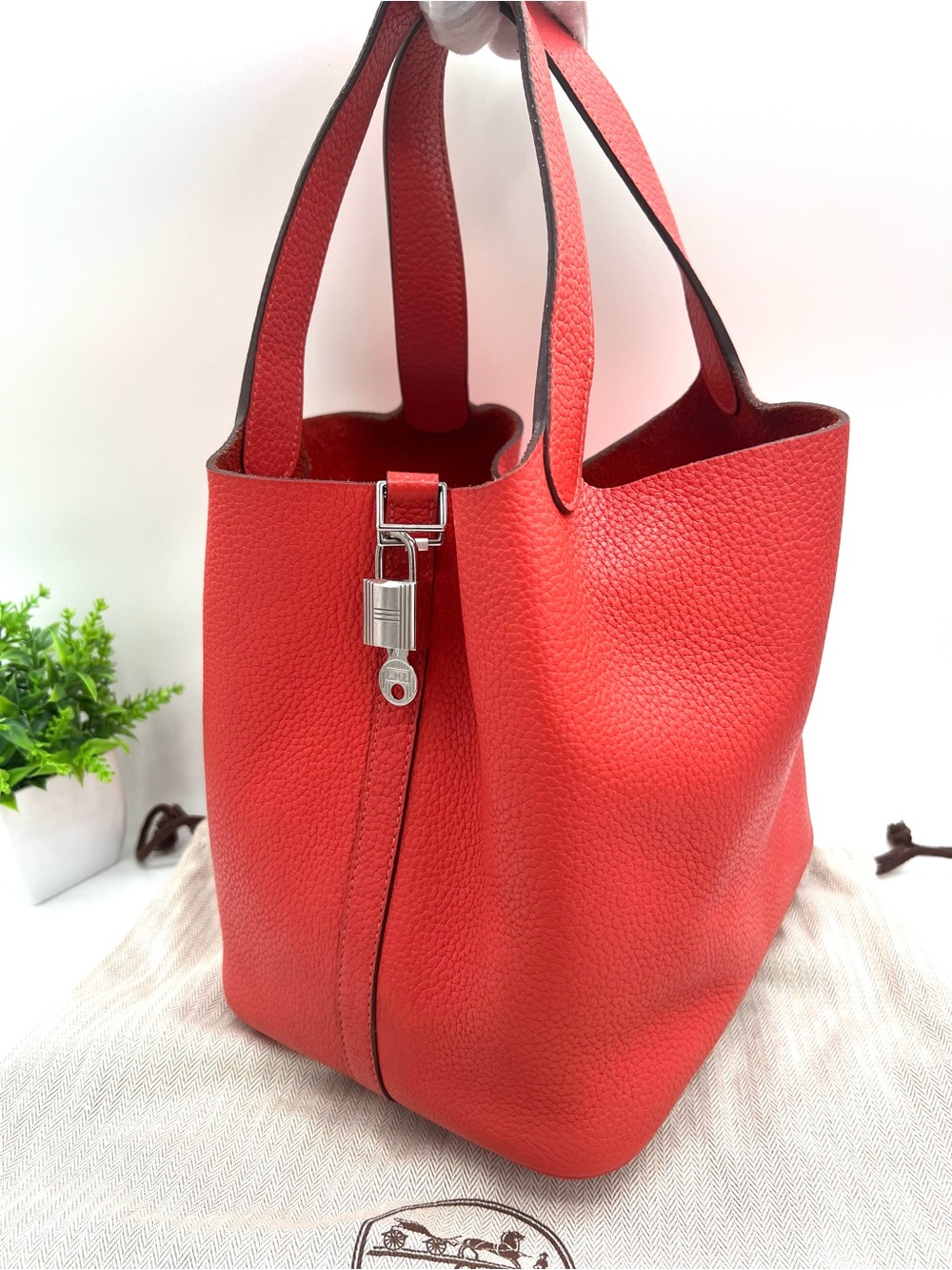 Hermes picotin handbag with lock